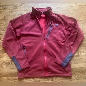 The North Face Full Zip Fleece Jacket Red Heather M SEE MEASUREMENTS